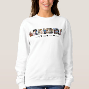 Camiseta Vovó Foto Collage Sweatshirt 7 Fotografias