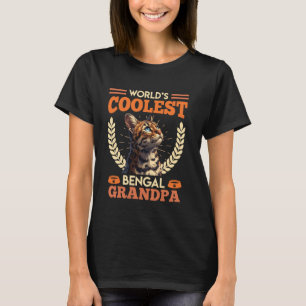 Camiseta Vovô Gato O AVÔ BENGALA MAIS LEGAL DO MUNDO Vovô