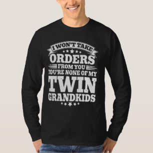 Camiseta Vovô gêmeo vovó de Netos gêmeos