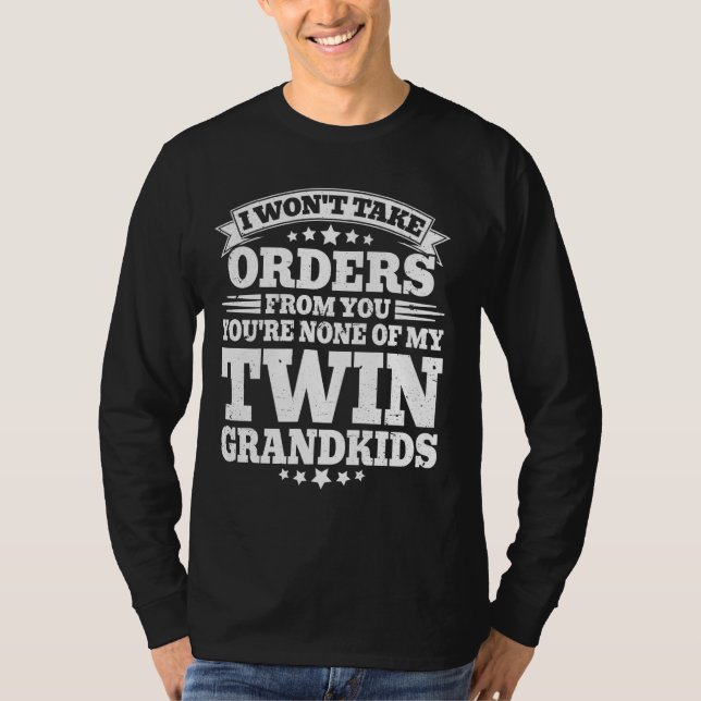 Camiseta Vovô gêmeo vovó de Netos gêmeos (Frente)