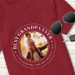 Camiseta Vovô Gift Te Ama Papai Melhor Avô Alguma Foto
