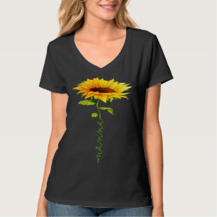 Camiseta Vovó Girassol Dia das Mães Floral Engraçado Coorde