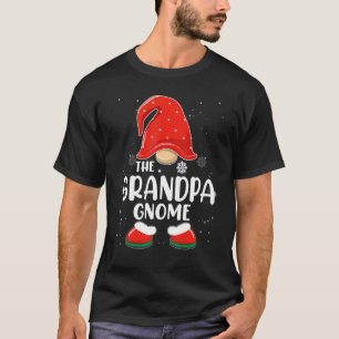 Camiseta Vovô Gnome Xadrez de Búfalo Família Correspondente