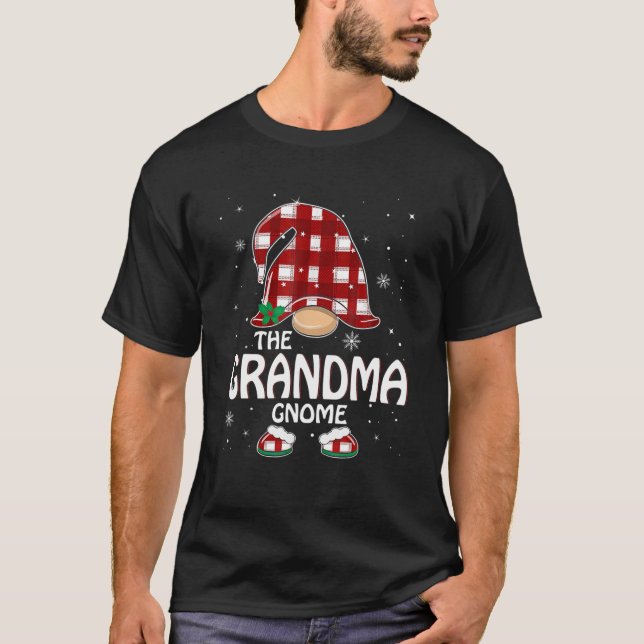 Camiseta Vovó Gnomo Correspondente Parte de Natal do Grupo  (Frente)