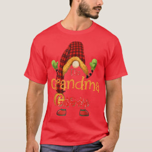 Camiseta Vovó gnomo pijamas de natal correspondentes a grão