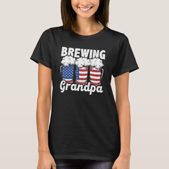 Camiseta Vovô Graphic Homebrewing Winemaking Cra (Frente)