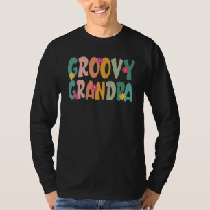 Camiseta Vovô Groovy Vibrações dos Anos 70 Paz Hippie Famíl