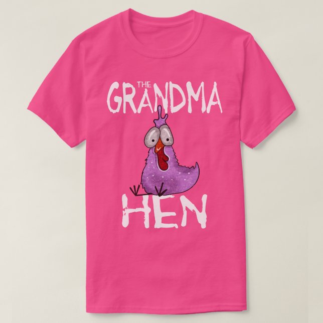 Camiseta Vovó Hen Chicken Mãe Família Parceria Fazenda Fa (Frente do Design)
