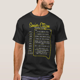 Camiseta Vovô Idoso Vô Afastado Mais velho Mensagem Cidadã