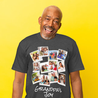 Camiseta Vovô: Joy Photo Frame Collage Modern Trendy