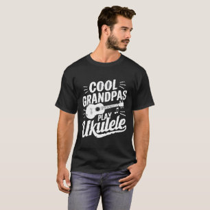 Camiseta Vovô legal Toca Ukulele - Teto Musical Engraçado p