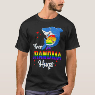 Camiseta Vovó Livre Abraça O Arco Arco-Íris Lgbt Pride Gay