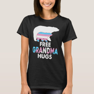 Camiseta Vovó Livre Abraça O Transgênero Rainbow Bear Lgbt 