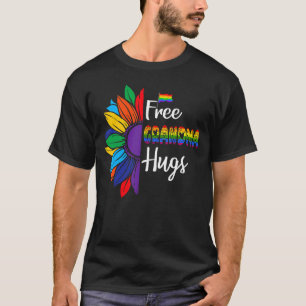 Camiseta Vovó Livre Abraça Vovó Orgulhosa Lgbt Rainbow Dais