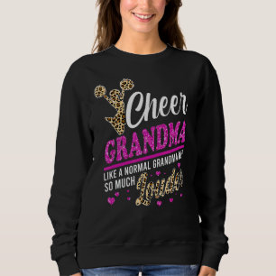 Camiseta Vovó Mais Viva Do Fã Impressão Leopardo E Pom Po