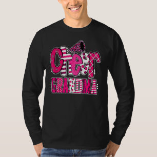 Camiseta Vovó Mais Viva Do Fã Impressão Leopardo E Pom Po