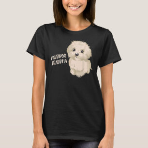 Camiseta Vovó Maltipoo Design para Poodle Maltês