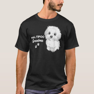 Camiseta Vovó Maltipoo Design para Poodle Maltês