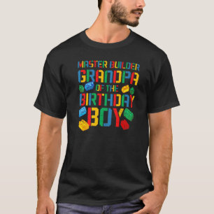 Camiseta Vovô Master Builder Building Bricks Blocks Família