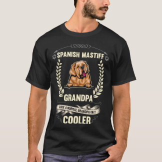 Camiseta Vovô Mastiff Espanhol Como Um Avô Normal Apenas
