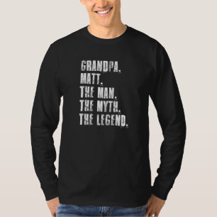 Camiseta Vovô Matt O Homem O Mito A Lenda Engraçado Mat