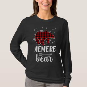 Camiseta Vovó Memere Bear Natal Pajama Red Xadrez Buf