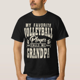 Camiseta Vovô Meu Jogador De Voleibol Favorito Me Liga