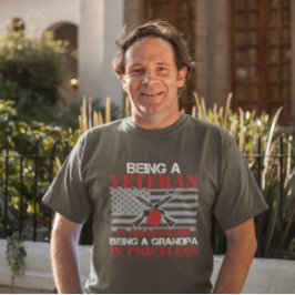 Camiseta Vovô militar veterano Patriótico