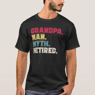 Camiseta Vovô Mito Aposentado Engraçado Aposentado Dia do P