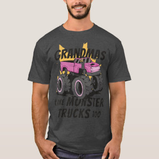 Camiseta Vovó Monster Truck Esmagando