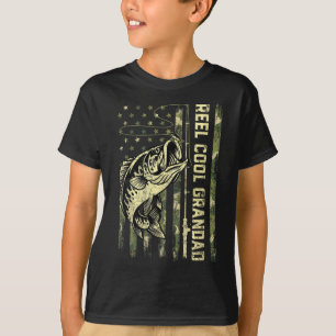 Camiseta Vovô Muito Legal Pescador Camuflagem Dia dos Pais