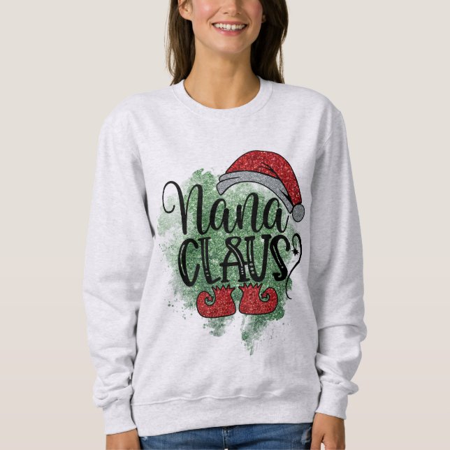Camiseta Vovó Nana Clause Natal Santa Clause (Frente)