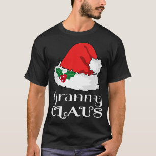 Camiseta Vovó Natal Claus Correspondendo Pajama Santa Hat X