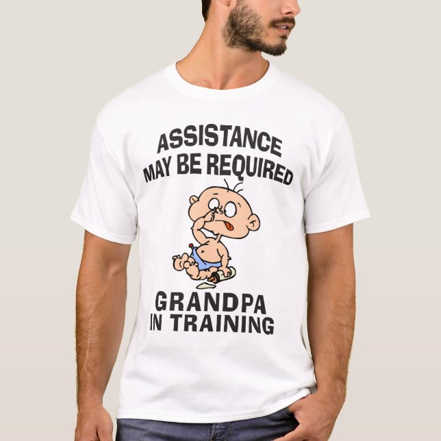 Camiseta Vovô novo no treinamento (Frente)