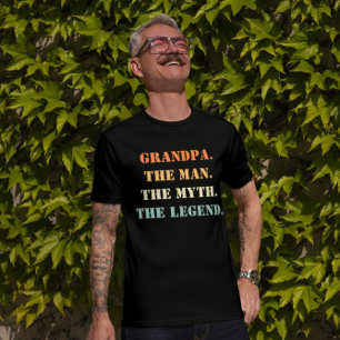 Camiseta Vovô O Homem O Mito O Dia de os pais Da Lenda