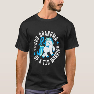 Camiseta Vovó Orgulhosa De Um Guerreiro T1d Diabetes T1 Awa