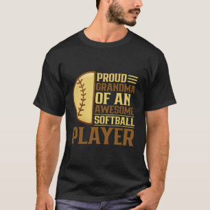 Camiseta Vovó Orgulhosa De Um Jogador De Softball Incrível