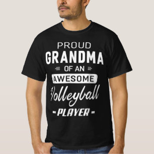 Camiseta Vovó Orgulhosa De Um Jogador Incrível De Voleibol