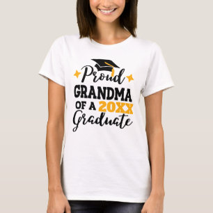 Camiseta Vovó Orgulhosa de uma tassel de ouro preto formand