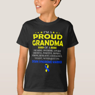 Camiseta Vovó Orgulhosa Do Guerreiro Da Síndrome T
