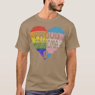 Camiseta Vovó orgulhosa LGBT com arco-íris e transgênero Fl