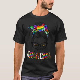 Camiseta Vovó Orgulhosa Lgbt Orgulho Arco-Íris Mensal Cabel