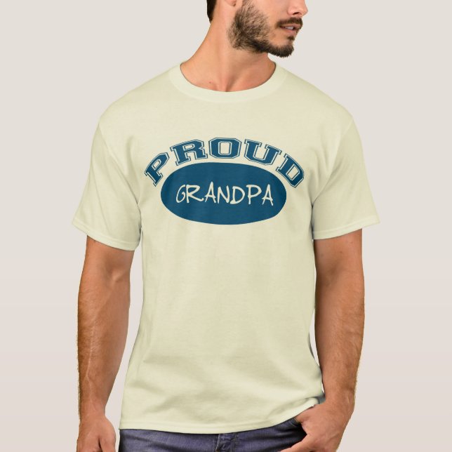 Camiseta Vovô orgulhoso (azul) (Frente)