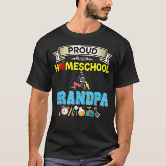 Camiseta Vovô Orgulhoso Da Escola De Volta Ao Pai Escolar 