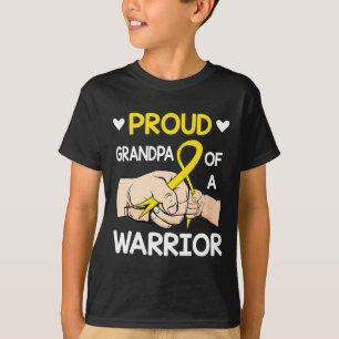 Camiseta Vovô Orgulhoso De Um Cancer De Infância Guerreiro 