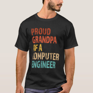 Camiseta Vovô Orgulhoso De Um Engenheiro De Computador Vint