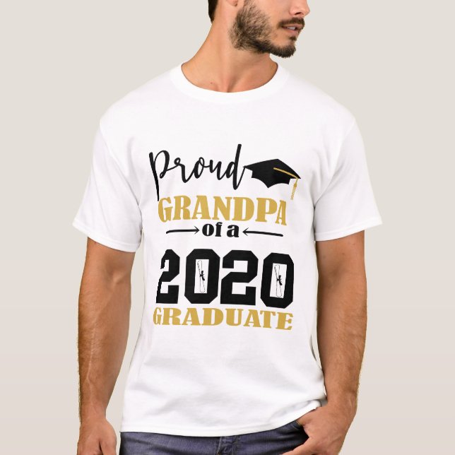 Camiseta Vovô orgulhoso de um Formando 2020 (Frente)
