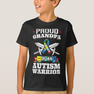 Camiseta Vovô Orgulhoso De Um Guerreiro Autismo Autista Awa