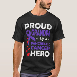 Camiseta Vovô Orgulhoso De Um Guerreiro Herói Câncer de pân