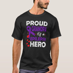 Camiseta Vovô Orgulhoso De Um Guerreiro Herói Epiléptico Ri